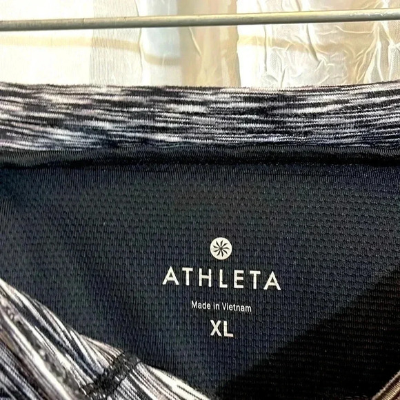 ATHLETA Women’s XL Running Tennis Mini Skirt Shorts Black White Zipper Pocket - Picture 5 of 9